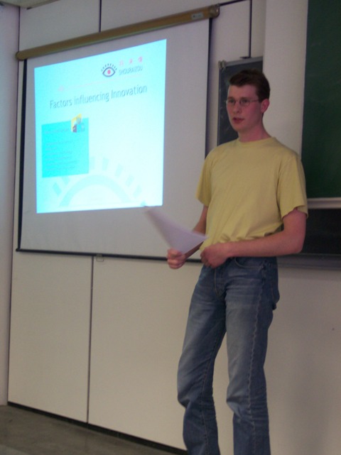 Jasper gives the first presentation